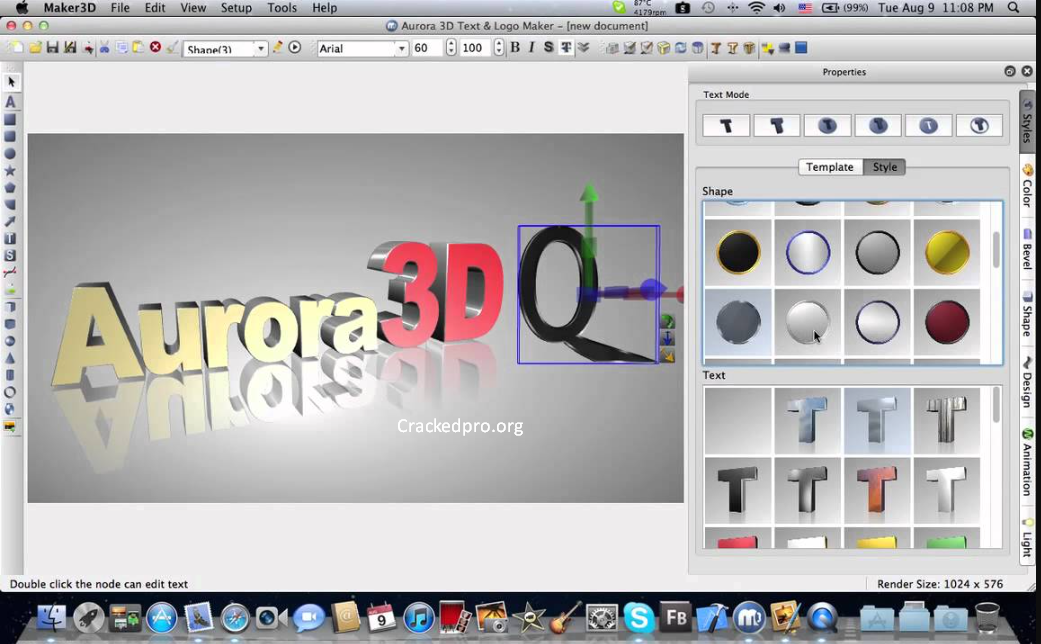 Texto Aurora 3D & Logo Maker Crack
