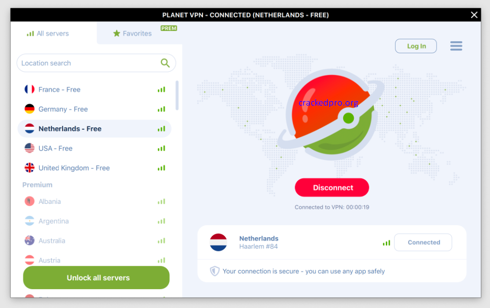 Chave serial Planet VPN